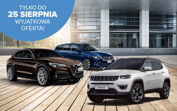 „Turnus Sierpniowych Wyprzedaży” w Salonach Fiata, Jeepa, Alfy Romeo i Abartha