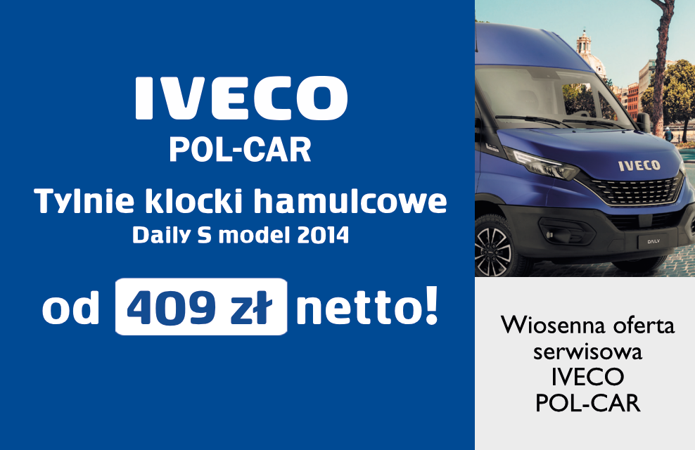 Tylnie klocki hamulcowe Daily S model 2014 od 409 zł netto