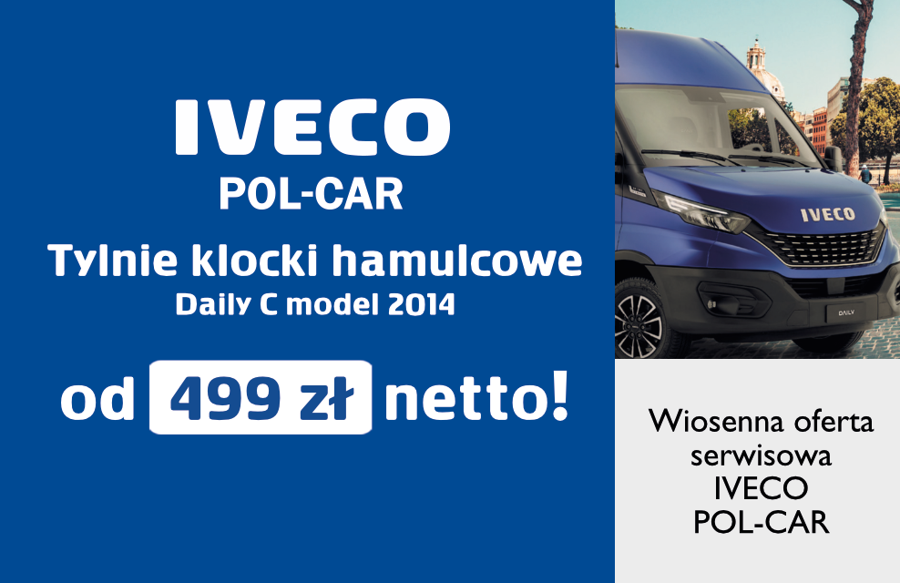 Tylnie klocki hamulcowe Daily C model 2014 od 499 zł netto